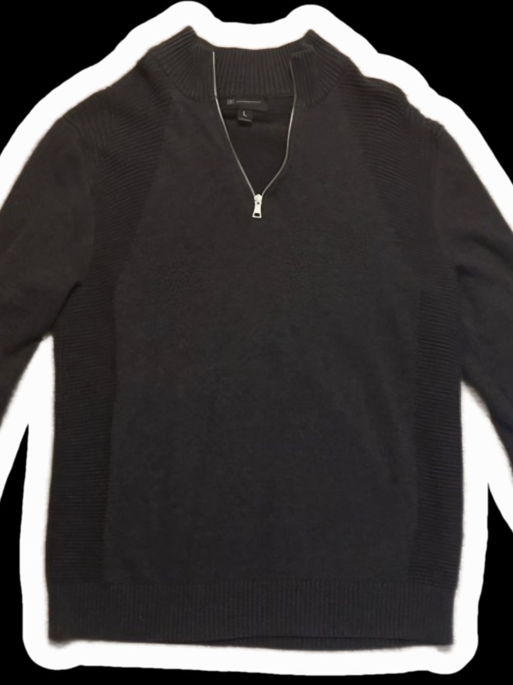 INC International Concepts Men's Quarter-Zip Ribbed Knit Sweater